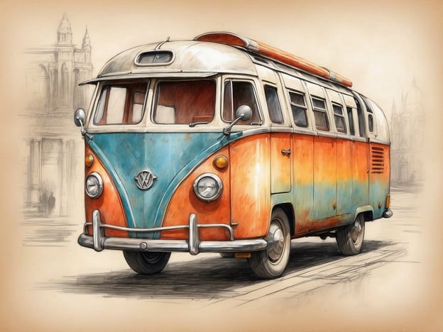Auf dem Bild ist ein bunt gestalteter Volkswagen Bus zu sehen. Koffer bieten viele Vorteile für Reisen:1. **Praktische Aufbewahrung**: Koffer ermöglichen es, Kleidung und persönliche Gegenstände ordentlich und sicher zu verstauen.2. **Einfacher Transport**: Oft haben sie Rollen oder Griffe, die das Tragen und Bewegen erleichtern.3. **Schutz der Inhalte**: Sie schützen die Sachen vor Schmutz, Beschädigungen und Witterungseinflüssen.4. **Vielfältige Größen**: Koffer gibt es in verschiedenen Größen, die sich an unterschiedlichen Reisebedürfnissen orientieren.5. **Organisation**: Viele Koffer haben Fächer oder Taschen, die helfen, Ordnung zu halten und schneller auf die benötigten Dinge zugreifen zu können.Somit tragen Koffer erheblich zu einem angenehmen Reiseerlebnis bei.