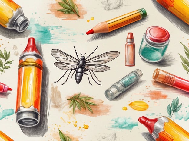 Auf dem Bild sind verschiedene bunte Stifte und ein Insekt zu sehen, umgeben von Pflanzenmotiven.Für eine Reiseapotheke in Singapur sind folgende Dinge empfehlenswert:1. **Mückenrepellent**: Um Mückenstiche zu vermeiden, sind Insektenschutzmittel wichtig, da in tropischen Regionen Mücken häufig vorkommen.2. **Sonnenschutzmittel**: Hoher Lichtschutzfaktor ist wichtig, um Hautschäden durch Sonnenstrahlung zu vermeiden.3. **Erste-Hilfe-Set**: Mit Pflaster, antiseptischen Tüchern und Verbänden.4. **Schmerzmittel**: Zum Beispiel Paracetamol oder Ibuprofen.5. **Durchfallmittel**: Wie Loperamid, für den Fall von Magenbeschwerden.6. **Allergiemittel**: Antihistaminika für Allergien oder unerwartete Reaktionen.7. **Individuelle Medikamente**: Persönliche Medikamente sollten ebenfalls mitgenommen werden.Eine gut ausgestattete Reiseapotheke hilft, kleinere gesundheitliche Probleme schnell zu bewältigen.