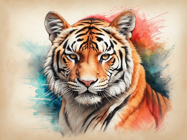 Auf dem Bild ist der Kopf eines Tigers zu sehen. Tiger sind beeindruckende Raubtiere, die für ihre Schönheit und Stärke bekannt sind. In Kolumbien gibt es zwar keine wildlebenden Tiger, aber das Land beherbergt eine große Vielfalt an Flora und Fauna, einschließlich anderer beeindruckender Tierarten wie Jaguare, die in den dichten Regenwäldern leben.Kolumbien ist berühmt für seine Biodiversität und bietet zahlreichen Tieren und Pflanzen verschiedene Lebensräume. Die Nationalparks des Landes schützen viele endemische Arten und tragen zur Erhaltung der biologischen Vielfalt bei.