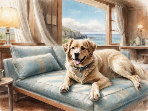 Auf dem Bild ist ein Hund zu sehen, der entspannt auf einem Sofa liegt und die Aussicht durch ein Fenster genießt. Für einen Urlaub mit Hund in Kroatien gibt es viele wunderschöne Reiseziele:1. **Istrien**: Diese Halbinsel bietet zahlreiche hundefreundliche Strände und Wanderwege durch malerische Dörfer.2. **Dalmatien**: Besondere Orte wie Zadar und Split haben hundefreundliche Unterkünfte und schöne Küstenwanderungen.3. **Insel Krk**: Diese Insel ist bekannt für ihre hundefreundlichen Strände und ausgezeichnete Möglichkeiten für längere Spaziergänge.4. **Nationalpark Plitvicer Seen**: Auch wenn Hunde nicht in alle Bereiche des Parks dürfen, gibt es Wanderwege in der Umgebung, die sich ideal für Hundebesitzer eignen.5. **Rab**: Berühmt für seine hundefreundlichen Strände und schattigen Wanderwege.Egal, wo man hingeht, Kroatien bietet viele Möglichkeiten für einen unvergesslichen Urlaub mit dem vierbeinigen Freund!