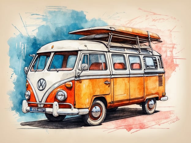 Auf dem Bild ist ein nostalgischer VW-Bus zu sehen, der oft mit Abenteuer und Freiheit assoziiert wird. In Bezug auf nachhaltiges Reisen kann dieser Bus als Symbol für eine Form des Reisens betrachtet werden, die einen engen Kontakt zur Natur und den Kulturen der Reiseziele fördert.Ethische Aspekte des nachhaltigen Reisens beinhalten:- **Respekt vor lokalen Kulturen**: Reisende sollten die Traditionen und Bräuche der Orten, die sie besuchen, respektieren und sich anpassen.- **Umweltschutz**: Wenn solche Fahrzeuge genutzt werden, ist es wichtig, umweltfreundliche Optionen zu wählen, um den ökologischen Fußabdruck zu minimieren.Kulturelle Aspekte beinhalten:- **Förderung nachhaltiger Wirtschaft**: Indem Reisende lokale Produkte und Dienstleistungen unterstützen, helfen sie, die Wirtschaft der Gemeinschaften zu stärken.- **Kulturerhalt**: Nachhaltiges Reisen kann dazu beitragen, das Erbe und die Kultur lokaler Gemeinschaften zu bewahren, indem es das Bewusstsein für deren Wert fördert.Insgesamt steht der VW-Bus für ein Reisen, das Verantwortung und Achtsamkeit gegenüber der Umwelt und den Menschen vor Ort betont.