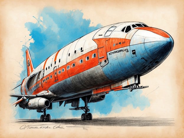 Auf dem Bild ist ein Flugzeug zu sehen, das in einem künstlerischen Stil dargestellt wurde. Es hat eine markante rot-weiße Farbgebung und wirkt futuristisch.Beim Reisen sollte man überlegen, wie man die CO2-Emissionen reduzieren kann. Eine gute Möglichkeit ist die CO2-Kompensation. Diese kann durch Investitionen in Projekte zur Aufforstung oder in erneuerbare Energiequellen erfolgen, um die Umweltauswirkungen von Flugreisen auszugleichen. Dies trägt dazu bei, die eigenen Emissionen zu neutralisieren und nachhaltiger zu reisen.