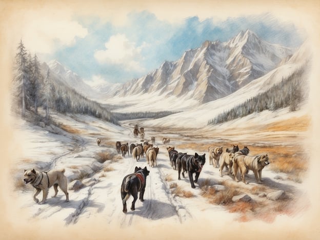 Auf dem Bild sind mehrere Hunde zu sehen, die einen schneebedeckten Weg in einer gebirgigen Umgebung entlanglaufen. In Schweden könnten solche Szenen auf Aktivitäten wie Hundeschlittenfahren hinweisen, das besonders in der Winterzeit sehr beliebt ist.Für Zweibeiner sind Wanderungen in den schwedischen Fjällen eine großartige Möglichkeit, die Natur zu erleben. In Kombination mit Hunden ist es oft möglich, geführte Touren zu machen oder eigene Ausflüge zu planen. Diese Aktivitäten fördern die Bindung zwischen Mensch und Tier und bieten gleichzeitig eine spektakuläre Aussicht auf die schwedische Landschaft.