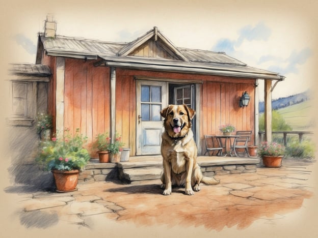Auf dem Bild ist ein Hund vor einer charmanten, rustikalen Unterkunft zu sehen. Die Umgebung wirkt einladend mit Blumen in Töpfen und einem kleinen Tisch mit Stühlen.Wenn du nach hundefreundlichen Unterkünften an der Mosel suchst, gibt es viele Optionen, die sich ideal für einen Aufenthalt mit deinem vierbeinigen Freund eignen. Einige empfehlenswerte Orte sind:1. **Hundehotel Moselblick**: Dieses Hotel bietet spezielle Annehmlichkeiten für Hunde und hat große, hundefreundliche Zimmer.2. **Weingut mit Ferienwohnungen**: Viele Weingüter an der Mosel heißen Hunde willkommen und bieten malerische Landschaften sowie Weinproben.3. **Ferienhäuser in den Weinbergen**: Es gibt zahlreiche private Ferienhäuser, die hundefreundlich sind und oft eingezäunte Gärten bieten.Informiere dich immer im Voraus über die genauen Richtlinien der Unterkunft bezüglich Haustieren.