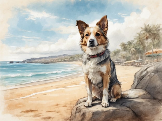 Auf dem Bild ist ein Hund zu sehen, der an einem Strand sitzt. Die Kulisse zeigt eine schöne Küste mit Wasser und möglicherweise Palmen im Hintergrund.
Sylt ist der ideale Ort für einen Urlaub mit Hund aus mehreren Gründen:
1. **Hundestrände**: Sylt bietet zahlreiche Strände, an denen Hunde willkommen sind. Es gibt spezielle Bereiche, wo Hunde frei herumlaufen und spielen können.
2. **Natur pur**: Die Landschaft Sylt ist vielfältig und lädt zu ausgedehnten Spaziergängen ein. Vom Strand über Wälder bis hin zu Dünen – es gibt viele tolle Orte, die man mit einem Hund erkunden kann.
3. **Hunde-freundliche Unterkünfte**: Viele Hotels, Pensionen und Ferienwohnungen auf Sylt sind hundefreundlich und bieten spezielle Annehmlichkeiten für vierbeinige Gäste.
4. **Aktivitäten für Hunde**: Es gibt viele Aktivitäten wie Strandspiele, Spaziergänge und sogar Hundewanderungen, die die Zeit auf Sylt bereichern.
5. **Soziale Kontakte**: Viele Hundebesitzer sind auf Sylt unterwegs, was die Möglichkeit erhöht, andere Hunde und ihre Herrchen oder Frauchen kennenzulernen.
Ein Urlaub auf Sylt bietet also nicht nur Erholung für den Menschen, sondern auch eine große Freude für den Hund!