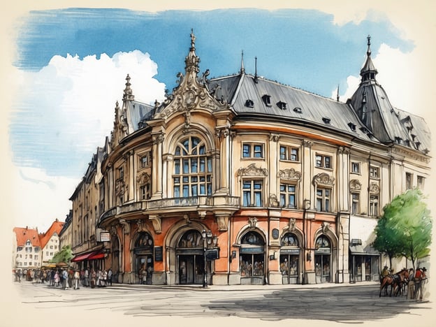 Auf dem Bild ist ein historisches Gebäude in einer Stadt abgebildet. Solche Gebäude sind oft die Zentren kultureller Aktivitäten.In historischen Städten könnte man hier verschiedene Aktivitäten genießen, wie zum Beispiel:1. **Stadtführungen**: Besucher könnten an geführten Touren teilnehmen, um mehr über die Geschichte und Architektur des Gebäudes zu erfahren.2. **Kunst- und Kulturveranstaltungen**: Oft finden in solchen Gebäuden Konzerte, Theateraufführungen oder Kunstausstellungen statt.3. **Cafés und Restaurants**: Man könnte in einem der nahegelegenen Cafés sitzen und die Atmosphäre der Stadt genießen.4. **Einkaufen**: In der Umgebung gibt es möglicherweise auch Geschäfte, in denen lokale Handwerkskunst verkauft wird.Solche historisch gewachsenen Plätze sind oft lebendige Zentren des städtischen Lebens.