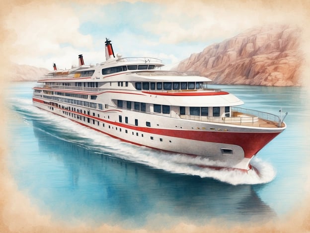 Auf dem Bild ist ein Kreuzfahrtschiff zu sehen, das wahrscheinlich die A-ROSA VIVA darstellen soll. Die A-ROSA VIVA ist ein modernes Flusskreuzfahrtschiff, das für Reisen auf europäischen Flüssen konzipiert ist.### Überblick über die A-ROSA VIVA:- **Typ:** Flusskreuzfahrtschiff- **Länge:** Ca. 124 Meter- **Kapazität:** Etwa 242 Passagiere- **Ausstattung:** Bietet modern gestaltete Kabinen, ein Restaurant, eine Lounge, einen Wellnessbereich und verschiedene Freizeitmöglichkeiten.- **Reiserouten:** Fährt auf bekannten Flüssen wie dem Rhein, der Donau und der Seine, bietet verschiedene Themenreisen und Landgänge an.- **Service:** Konzentration auf Komfort und persönliche Betreuung, oft mit regionalen Speisen und Ausflügen.Die A-ROSA VIVA ist bekannt für ihre entspannte Atmosphäre und ihre eleganten Einrichtungen, die ein rundum angenehmes Kreuzfahrterlebnis bieten.