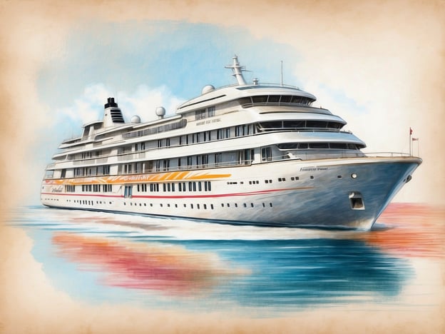 Auf dem Bild ist ein Kreuzfahrtschiff zu sehen, das durch das Wasser fährt. Das Schiff hat mehrere Decks und eine moderne, elegante Bauweise. Die Farben des Wassers reflektieren sich in sanften Tönen, was dem Bild eine besondere Atmosphäre verleiht.In Bezug auf die A-ROSA Alva handelt es sich um ein attraktives Flusskreuzfahrtschiff, das Reisenden ein einzigartiges Erlebnis auf Wasserwegen bietet. Es ist bekannt für seinen Komfort, erstklassigen Service und verschiedene Freizeitmöglichkeiten an Bord. Gäste können die entspannte Atmosphäre genießen und gleichzeitig die wunderschönen Landschaften entlang der Flüsse entdecken.