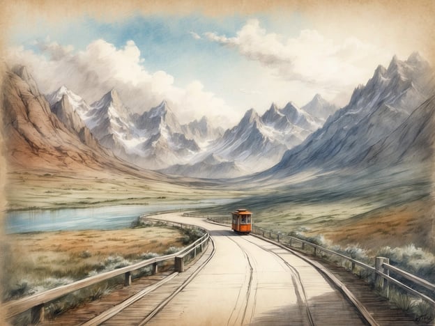 Auf dem Bild ist eine malerische Landschaft mit Bergen im Hintergrund zu sehen. Eine kurvenreiche Straße oder Schiene führt durch das Tal, und am Rand steht ein orangefarbener Waggon. Diese friedliche Szenerie könnte eine ideale Kulisse für einen Roadtrip bieten.
Hier sind einige Tipps für die Planung deines Roadtrips:
1. **Reiseziel wählen**: Überlege dir, welche Natur- oder Kulturerlebnisse du ansteuern möchtest. Bedenke die Schönheit der Landschaft, wie im Bild.
2. **Route planen**: Nutze Karten-Apps, um die besten Routen zu finden. Berücksichtige dabei kurvenreiche Straßen für eine spektakuläre Aussicht.
3. **Unterkünfte buchen**: Suche dir im Voraus Orte zum Übernachten, gerade in beliebten Reiseregionen, um Enttäuschungen zu vermeiden.
4. **Aktivitäten einplanen**: Recherchiere Sehenswürdigkeiten und Aktivitäten entlang der Strecke, wie Wanderungen oder Aussichtspunkte.
5. **Verpflegung nicht vergessen**: Packe Snacks und Wasser ein, besonders wenn du durch abgelegene Gebiete fährst.
6. **Fahrzeug prüfen**: Stelle sicher, dass dein Auto in gutem Zustand ist. Ein Reifenvorcheck und Ölwechsel sind sinnvoll.
7. **Flexibel bleiben**: Hab einen Plan, aber sei offen für spontane Stopps und Entdeckungen.
Viel Spaß beim Planen und Fahren!