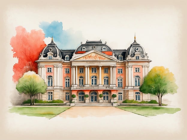 Auf dem Bild ist ein prächtiges Gebäude zu sehen, das möglicherweise ein Museum oder eine Kunstgalerie darstellt. Es scheint in einem gepflegten Garten mit Bäumen und einer ansprechenden Landschaft zu stehen.Besondere Ausstellungen und Veranstaltungen könnten hier stattfinden, darunter Kunstausstellungen, kulturelle Feste oder auch historische Vorträge. Solche Einrichtungen bieten oft wechselnde Exponate und Programme, die sich auf verschiedene Themen der Kunst und Geschichte konzentrieren.