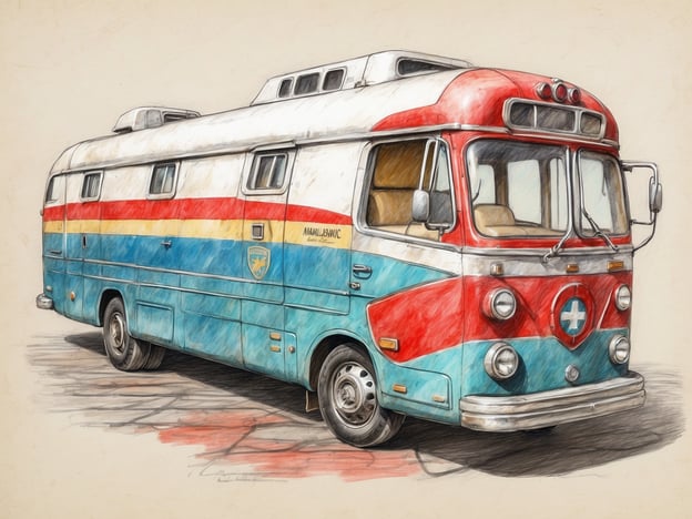 Auf dem Bild ist ein historisches Fahrzeug zu sehen, das wahrscheinlich als Krankenwagen oder Rettungsfahrzeug genutzt wurde. Es hat ein markantes Design mit rot-blauem Streifenmuster und könnte aus den 1970er Jahren stammen.Für den Schutz eines solchen Fahrzeugs könnte man verschiedene Arten von Ausfallversicherungen in Betracht ziehen, wie zum Beispiel:1. **Kfz-Haftpflichtversicherung**: Diese schützt vor Schäden, die man anderen Verkehrsteilnehmern zufügt.2. **Vollkaskoversicherung**: Diese deckt Schäden am eigenen Fahrzeug ab, auch wenn man selbst für den Unfall verantwortlich ist.3. **Teilkaskoversicherung**: Diese schützt vor bestimmten Schäden, wie Diebstahl oder Elementarschäden.4. **Schadenversicherung**: Diese speziell für historische Fahrzeuge, die oft höhere Werte haben.5. **Betriebsunterbrechungsversicherung**: Falls das Fahrzeug für geschäftliche Zwecke genutzt wird, schützt diese Versicherung vor Einkommensverlusten während der Reparatur.All diese Versicherungen bieten unterschiedliche Schutzmechanismen für den Fall eines unerwarteten Schadens oder Ausfalls.