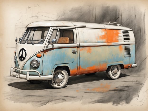 Auf dem Bild ist ein bunten Volkswagen-Bus zu sehen, der mit dem Friedenssymbol verziert ist. Ein solches Gefährt ruft oft Erinnerungen an Abenteuer und Reisen hervor.Eine Langzeitreiseversicherung ist in diesem Kontext wichtig, weil sie Schutz und Sicherheit bei unerwarteten Situationen bietet. Auf Reisen kann immer etwas Unvorhergesehenes passieren, sei es ein medizinischer Notfall, der Verlust von Gepäck oder auch Auto- und Verkehrsunfälle. Eine gute Versicherung sorgt dafür, dass man im Falle eines Falles nicht auf hohen Kosten sitzen bleibt und bietet eine beruhigende Unterstützung während der gesamten Reise. Insbesondere bei längeren Reisen ist es entscheidend, gut abgesichert zu sein, um das Abenteuer in vollen Zügen genießen zu können.