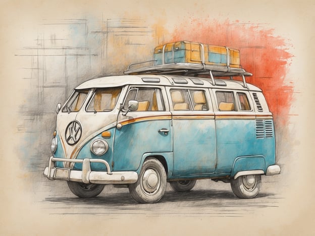 Auf dem Bild ist ein stylischer VW-Bus zu sehen, der wahrscheinlich für Reisen genutzt wird. Dieser Bus könnte ideal für einen Roadtrip sein, und dabei wäre ein Reisekomplettschutz von Vorteil.Die Leistungen des Reisekomplettschutzes umfassen in der Regel:1. **Reiserücktrittsversicherung**: Absicherung gegen Stornokosten, wenn die Reise aus unvorhergesehenen Gründen nicht angetreten werden kann.2. **Reiseabbruchversicherung**: Schutz, falls die Reise vorzeitig abgebrochen werden muss.3. **Krankenversicherung im Ausland**: Deckt medizinische Kosten bei Krankheit oder Unfall während der Reise.4. **Gepäckversicherung**: Schutz gegen Verlust oder Beschädigung des Reisegepäcks.5. **Haftpflichtversicherung**: Deckt Schäden ab, die während der Reise Dritten zugefügt werden.Insgesamt bietet der Reisekomplettschutz Sicherheit und Unterstützung für eine unbeschwerte Reise.