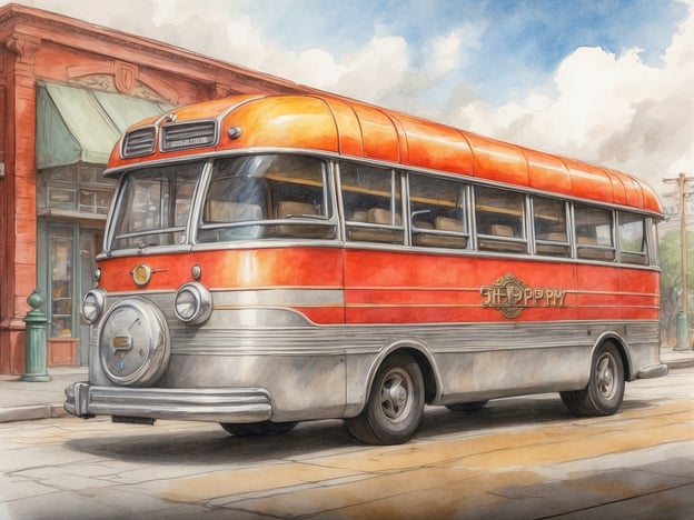 Auf dem Bild ist ein farbenfroher, nostalgischer Bus zu sehen, der rot mit silbernen Elementen lackiert ist. Er hat ein charakteristisches Design mit großen Fenstern und scheint auf einer Straße vor einem Gebäude zu stehen. Im Hintergrund sind auch einige architektonische Details zu erkennen.Hier sind einige Tipps zur Erstellung einer persönlichen Checkliste:1. **Visualisierung**: Mache dir eine mentalen Note der Hauptelemente, die du beschreiben möchtest. Zum Beispiel: Farbe, Form, Größe.2. **Details beachten**: Achte auf spezifische Merkmale wie Fenster, Räder oder besondere Markierungen.3. **Kontext hinzufügen**: Überlege, in welchem Umfeld das Objekt steht. Welche Stimmung vermittelt die Umgebung?4. **Notizen machen**: Schreibe wichtige Punkte auf, um sie nicht zu vergessen.5. **Überarbeitung**: Lies deine Checkliste durch und füge weitere Details hinzu, die dir spät eingefallen sind.Nutze diese Checkliste, um bei der Analyse von Bildern strukturiert vorzugehen!