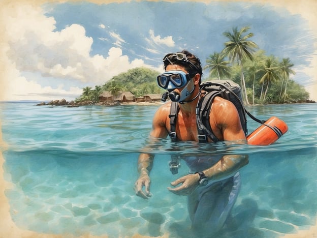 Auf dem Bild ist eine Person zu sehen, die im Wasser schnorchelt oder taucht. Dies erinnert an die Aktivitäten, die man auf Maafushi unternehmen kann, wie zum Beispiel Schnorcheln und Tauchen. Maafushi ist bekannt für seine wunderschönen Unterwasserlandschaften, die reich an Korallen und Meereslebewesen sind.Es gibt viele Tauch- und Schnorcheltouren, die Besucher zu beeindruckenden Orten wie dem Turtle Reef oder den verschiedenen Sandbänken bringen. Zusätzlich kann man auf Maafushi auch Kajak fahren, die wunderschönen Strände erkunden oder an einem der gemütlichen Cafés entspannen. Die entspannte Atmosphäre und die atemberaubende Natur machen Maafushi zu einem beliebten Ziel für Wassersportliebhaber.