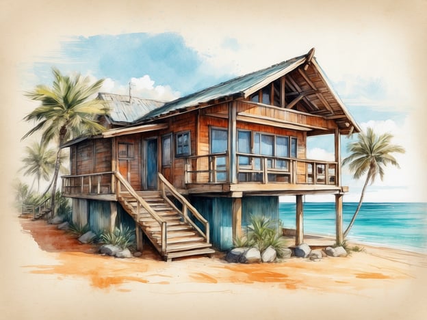 Auf dem Bild ist eine malerische Strandhütte zu sehen, die typisch für die Malediven ist. Wenn du nach Unterkünften auf Maafushi suchst, könntest du das **Kaani Village & Spa** oder das **Stingray Beach Inn** in Betracht ziehen. Beide bieten komfortable Zimmer und eine entspannte Atmosphäre.Für Restaurants bietet Maafushi einige tolle Möglichkeiten, wie zum Beispiel **Mr. Octopus** für frische Meeresfrüchte und **Kaani Rasoi**, das lokale maledivische Küche serviert. Diese Orte sind bekannt für ihre Gastfreundschaft und die köstlichen Speisen, die sie anbieten.