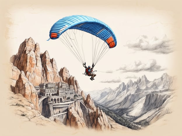 Auf dem Bild sieht man das Paragliding, eine beliebte Aktivität, die man im Schwarzwald erleben kann. Diese sportliche Betätigung ermöglicht es, die atemberaubende Landschaft des Schwarzwalds aus der Vogelperspektive zu genießen.Der Schwarzwald bietet zahlreiche Startpunkte für Paragliding, insbesondere in der Nähe von Orten wie dem Feldberg, dem höchsten Gipfel des Schwarzwalds, wo die Aussicht spektakulär ist. Zudem gibt es viele Wanderwege, wie den Westweg, die ideal sind, um die Natur zu erkunden und anschließend beim Paragliding noch mehr Abenteuer zu erleben.Die Region ist bekannt für ihre dichten Wälder, malerischen Dörfer und beeindruckenden Berge, was sie zu einem idealen Ziel für Naturliebhaber und Abenteuerlustige macht.