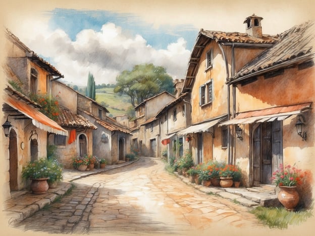 Das Bild zeigt eine malerische, enge Gasse in einem charmanten Dorf, das von historischen Gebäuden umgeben ist. Die bunten Blumen in Töpfen und die einladenden Fensterläden verleihen dem Ort eine lebendige Atmosphäre.Ispra, eine Gemeinde am Lago Maggiore in Italien, hat eine reiche Geschichte, die bis in die römische Zeit zurückreicht. Es gibt auch einige bedeutende Bauwerke wie die Kirche San Giovanni Battista, die einen Blick auf die lokale Kultur und Architektur bieten. Die Region ist bekannt für ihre atemberaubende Natur, die Besucher bis heute anzieht. Ispra spielte in der Vergangenheit eine Rolle in der Entwicklung und dem Austausch zwischen verschiedenen Kulturen und Nationen, besonders während des Wirtschaftswunders in den 1950er und 1960er Jahren.