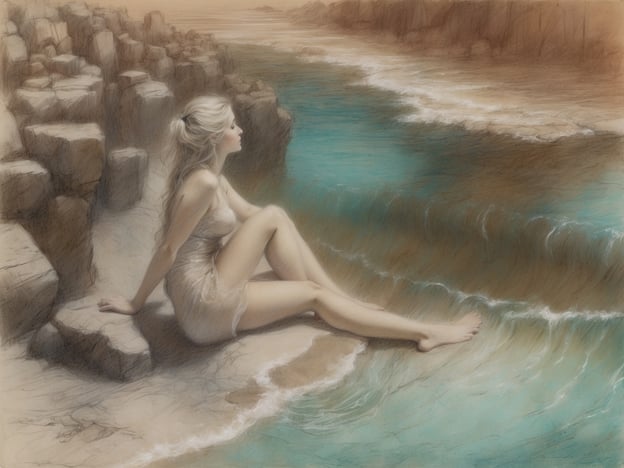 Auf dem Bild ist eine Frau am Strand zu sehen, die auf den Wellen blickt, mit Felsen im Hintergrund und einem ruhigen, klaren Wasser.Hier sind einige Tipps für einen unvergesslichen Strandurlaub in Montenegro:1. **Erkunde die Strände**: Besuche verschiedene Strände wie den berühmten Strand von Budva oder die malerischen Buchten in Kotor.2. **Wassersport**: Nutze die Gelegenheit für Wassersportaktivitäten wie Kajakfahren, Windsurfen oder Schnorcheln. Die klare Adriaküste bietet perfekte Bedingungen.3. **Kultur erleben**: Entdecke historische Städte wie Kotor und Perast, die reich an Geschichte und Kultur sind.4. **Lokale Küche**: Probiere die montenegrinische Küche, z. B. frischen Fisch, Olivenöl und die traditionellen Käsesorten.5. **Wanderungen**: Machen Sie eine Wanderung im Lovćen-Nationalpark für atemberaubende Ausblicke auf die Küste.6. **Entspannung**: Nimm dir Zeit für Entspannung am Strand, genieße die Sonne und das Rauschen der Wellen.7. **Nachhaltigkeit**: Achte darauf, die Natur zu respektieren und besuche nachhaltige Unterkünfte, um den ökologischen Fußabdruck zu minimieren.Viel Spaß bei deinem Urlaub in Montenegro!