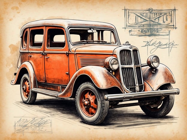 Auf dem Bild ist ein nostalgisches Auto zu sehen, das an die Fahrzeuge aus der Zeit des 20. Jahrhunderts erinnert. Solche klassischen Autos sind ein Teil der Automobilgeschichte, die auch in der Region Schwarzwald-Baar-Kreis eine Rolle spielt. Diese Gegend war historisch bedeutend für die Entwicklung von Handwerkskunst und Industrie. Insbesondere im 19. und 20. Jahrhundert kam es zur Entstehung von Automobilzulieferern und kleinen Werkstätten, die zur Vielfalt des automobilen Erbes beigetragen haben.Die Herstellung und das Design von Autos in dieser Region spiegeln oft die lokale Kultur und technische Innovationen wider. Solche farbenfrohen, klassischen Fahrzeuge wie das auf dem Bild dargestellte könnten nostalgische Erinnerungen hervorrufen und die Entwicklung des Straßenverkehrs in der Region symbolisieren.