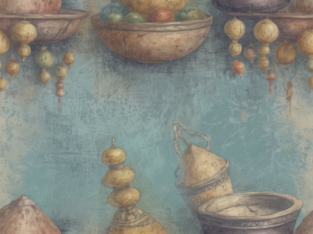 Auf dem Bild sind verschiedene Gefäße und Schalen zu sehen, die typisch für die arabische oder jordanische Küche sind. Die Vielfalt der jordanischen Küche umfasst eine breite Palette von Aromen und Zutaten, die in diesen Gefäßen präsentiert werden könnten. Zum Beispiel könnten sie traditionelle Zutaten wie Gewürze, Oliven, Datteln oder frisches Gemüse enthalten, die oft in Gerichten wie Mansaf oder Hummus verwendet werden. Die geschmackliche Vielfalt spiegelt die Kultur und Traditionen Jordaniens wider und lädt dazu ein, die kulinarischen Köstlichkeiten zu entdecken.