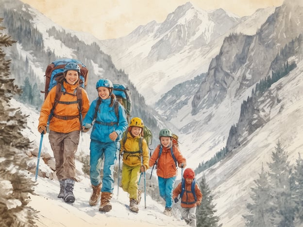 Auf dem Bild sind eine Gruppe von Personen, die mit Rucksäcken eine schneebedeckte Berglandschaft in den Alpen erklimmen. Es sieht nach einem Familienausflug aus, da sowohl Erwachsene als auch Kinder dabei sind.
Hier sind einige Tipps zur Planung und Organisation eines Familienurlaubs in den Alpen:
1. **Reiseziel auswählen**: Entscheidet euch für eine Region, die für alle Familienmitglieder geeignet ist, z.B. Tirol, Allgäu oder das Berner Oberland.
2. **Unterkunft buchen**: Sucht nach familienfreundlichen Unterkünften, wie Ferienwohnungen oder Hotels mit speziellen Angeboten für Kinder. Viele bieten Spielplätze oder Kinderbetreuung an.
3. **Aktivitäten planen**: Informiert euch über geeignete Wanderwege und Ausflugsziele. Achtet auf kinderfreundliche Trails und plant ausreichend Pausen ein.
4. **Ausrüstung vorbereiten**: Stellt sicher, dass jeder passende Outdoor-Bekleidung und Ausrüstung hat. Dazu gehören feste Schuhe, wetterfeste Kleidung und Rucksäcke.
5. **Sicherheitsmaßnahmen**: Besprecht Sicherheitsregeln beim Wandern und informiert euch über Wetterbedingungen. Tragt in abgelegenen Gebieten ein Erste-Hilfe-Set bei euch.
6. **Gemeinsame Zeit genießen**: Plant auch Zeit für gemeinsame Aktivitäten wie Spieleabende oder Lagerfeuer ein, um den Urlaub zu einem unvergesslichen Erlebnis zu machen.
Mit diesen Tipps wird euer Familienurlaub in den Alpen ein schöner und entspannender Ausflug!