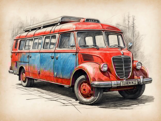Auf dem Bild ist ein rot-blauer Oldtimer-Bus zu sehen. Der Bus hat ein klassisches Design mit großen Fenstern und einer auffälligen Farbgestaltung.Wenn Sie eine Traueranzeige im Südkurier veröffentlichen möchten, können Sie folgendes beachten:1. **Textgestaltung**: Halten Sie den Text respektvoll und einfühlsam. Beginnen Sie mit dem Namen der verstorbenen Person, gefolgt von Geburts- und Sterbedatum.2. **Persönliche Note**: Fügen Sie eine kurze Biografie oder persönliche Erinnerungen hinzu.3. **Details zur Beerdigung**: Geben Sie Informationen zur Trauerfeier oder Beerdigung an, einschließlich Datum, Uhrzeit und Ort.4. **Kontakt**: Optional können Sie Kontaktinformationen für Trauergäste angeben.Veröffentlichen Sie die Traueranzeige rechtzeitig, damit Familie und Freunde informiert sind.