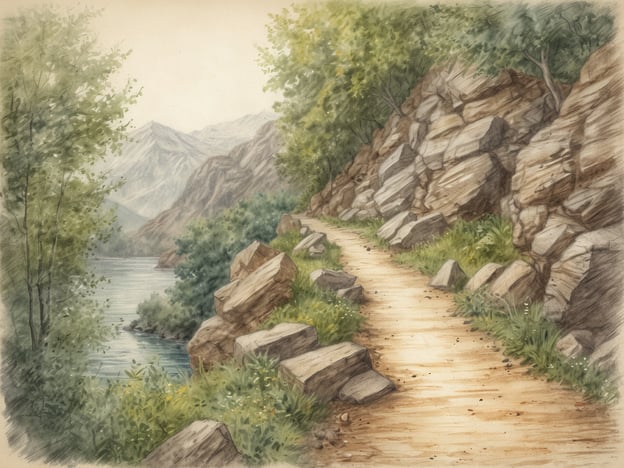 Auf dem Bild ist ein malerischer Wanderweg zu sehen, der sich durch eine natürliche Landschaft schlängelt. Diese Art von Umgebung erinnert an die Wanderwege rund um Lübeck, wo man entlang von Flüssen, durch Wälder und an sanften Hügeln wandern kann.
In der Nähe von Lübeck findet man viele schöne Routen, die von üppigem Grün und blühenden Pflanzen gesäumt sind, sowie die klangvolle Geräusche der Natur. Wanderer können hier die vielfältige Flora und Fauna entdecken, während sie die ruhige Atmosphäre und atemberaubende Ausblicke genießen. Spaziergänge an solchen Wegen bieten nicht nur Erholung, sondern auch die Möglichkeit, die Schönheit der Natur intensiv zu erleben.