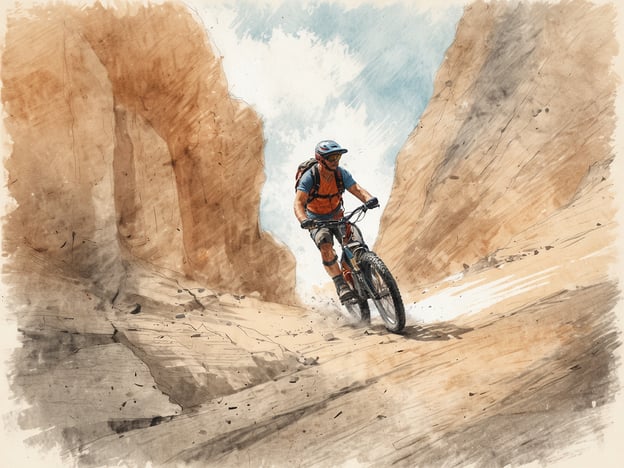 Auf dem Bild sieht man einen Abenteurer, der mit einem Mountainbike durch eine beeindruckende, schroffe Schlucht fährt. Die staubige Landschaft und die senkrechten Felsen schaffen eine spektakuläre Kulisse für spannende Aktivitäten. Hier sind einige aufregende Vorschläge für Abenteuerlustige:
1. **Mountainbiken**: Erlebe den Nervenkitzel der rasanten Abfahrten und herausfordernden Trails.
2. **Canyoning**: Erkunde die Schluchten durch Klettern, Rutschen und Schwimmen in glasklaren Wasserfällen.
3. **Wanderungen**: Unternehme geführte Touren durch atemberaubende Landschaften und entdecke versteckte Aussichten.
4. **Klettern**: Nutze die steilen Felsen für aufregende Kletterabenteuer in der Natur.
5. **Fotografie-Touren**: Halte die faszinierenden Landschaften und Tierwelt mit deiner Kamera fest.
Diese Aktivitäten sind perfekt für all diejenigen, die den Adrenalinkick und die Schönheit der Natur kombinieren möchten!