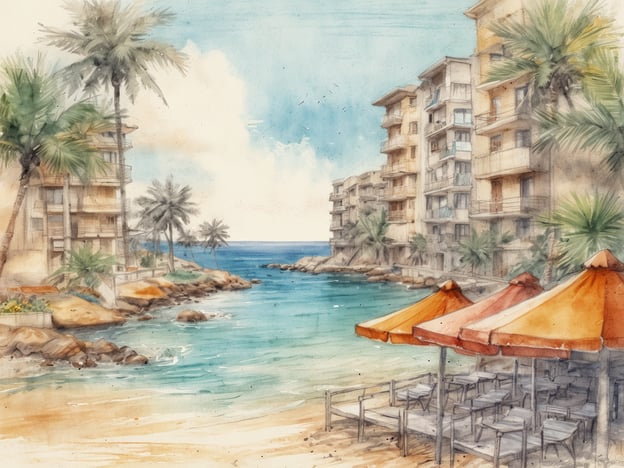 Auf dem Bild ist eine malerische Küstenlandschaft zu sehen, die mit Palmen, einem klaren blauen Wasser und sonnigen Stränden ausgestattet ist. Diese Szenerie erinnert an beliebte Last-Minute-Reiseziele wie:
1. **Mallorca, Spanien** – Bekannt für seine schönen Strände und charmanten Dörfer.
2. **Kreta, Griechenland** – Berühmt für seine atemberaubenden Küsten und historischen Stätten.
3. **Teneriffa, Kanarische Inseln** – Beliebt für angenehme Temperaturen und Vulkanlandschaften.
4. **Maldiven** – Ein Traumziel für Strandliebhaber und Schnorchler.
5. **Seychellen** – Ideal für tropische Ausflüge und Erholung am Strand.
Diese Orte bieten perfekte Möglichkeiten für Last-Minute-Urlaube in paradisischer Umgebung!