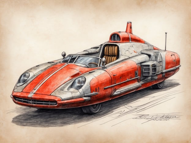 Auf dem Bild ist ein futuristisch gestaltetes Auto zu sehen, das rot und silberfarben ist. Es hat ein markantes Design mit runden Formen und auffälligen Details, die an Science-Fiction-Filme erinnern.In Bezug auf das Kreuzfahrtangebot während der aktuellen Pandemie: Viele Kreuzfahrtanbieter haben ihre Sicherheitsprotokolle verbessert, um Passagiere zu schützen, einschließlich umfassender Hygienemaßnahmen und flexibler Buchungsoptionen. Solche Angebote könnten während einer Kreuzfahrt interessante Themen beinhalten, ähnlich wie das innovative Design des Autos auf dem Bild, um das Reiseerlebnis sicher und spannend zu gestalten.