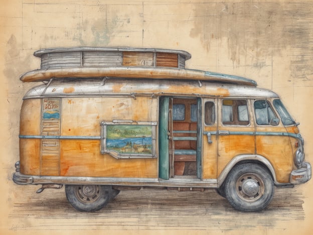 Auf dem Bild ist ein gemalter Campingbus zu sehen, der durch seine warme Farbpalette und das nostalgische Design auffällt. Solche Fahrzeuge sind oft ein Symbol für Freiheit und Abenteuer.
Warum günstiger Urlaub so attraktiv ist, lässt sich auch hier ableiten: Mit einem Wohnmobil oder Campingbus zu reisen, ermöglicht es, Kosten für Unterkünfte zu sparen und flexible Reiserouten zu gestalten. Man hat die Freiheit, an verschiedenen Orten zu übernachten und die Natur hautnah zu erleben. Außerdem kann man seine Verpflegung selbst gestalten, was zusätzliche Ersparnisse bringt. Günstiger Urlaub bedeutet oft auch weniger Stress und mehr Zeit, die schönen Momente zu genießen.