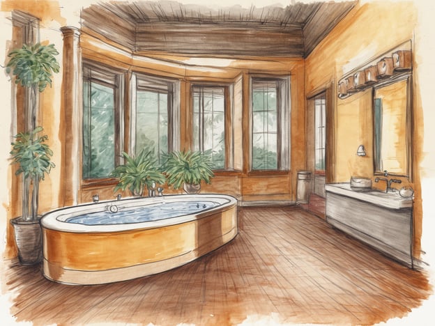 Auf dem Bild ist ein stilvolles Badezimmer mit einer ovalen Badewanne, großen Fenstern und Pflanzen zu sehen. Diese entspannende Atmosphäre erinnert an romantische Wellness-Retreats, die ideal sind, um Zeit mit einem Partner zu verbringen. Hier sind einige der Top 12 romantischen Wellness-Retreats, die eine ähnliche Atmosphäre bieten könnten:1. **Aqua Sanus** – Ein Retreat mit atemberaubendem Spa-Service im Grünen.2. **Schwarzwald Spa** – Romantische Behandlungen und wunderschöne Natur.3. **Therme Erding** – Wellness und Spaß für Paare.4. **Hotel Post Lermoos** – Tirol mit Panorama-Blick und luxuriösen Behandlungen.5. **Badehaus Neustadt** – Entspannung am Wasser.6. **Bodensee Hotel** – Kombination aus Wellness und Seenromantik.7. **Alpenpalace Luxury Hideaway & Spa Retreat** – Hochklassige Anwendungen in den Alpen.8. **Kempinski Hotel Berchtesgaden** – Luxuriöses Wellness mit einem romantischen Ausblick.9. **Aqua Dome** – Thermalbad mit unvergesslichem Panorama.10. **Schloss Elmau** – Kultur, Musik und Wellness in einem Schloss.11. **Hotel Jagdhof** – Alpine Eleganz mit einem erstklassigen Spa.12. **Thermes Marins Monte-Carlo** – Mistral Wellness an der Côte d’Azur.Jedes dieser Retreats bietet eine perfekte Umgebung für romantische Tage und erholsame Stunden zu zweit.