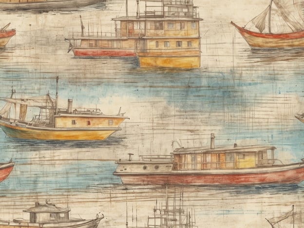 Auf dem Bild sind verschiedene Boote und Schiffe in einem malerischen Stil zu sehen. Es scheint eine künstlerische Darstellung von Wasserfahrzeugen zu sein, mit verschiedenen Formen und Farben.Wenn du nach Entspannung und Erholung suchst wie in einem Luxushotel oder Spa in München, könnte ich dir empfehlen, die besten Luxus-Spas in der Stadt aufzusuchen. Hier findest du exquisite Behandlungen und eine wundervolle Atmosphäre für Wellness und Entspannung.