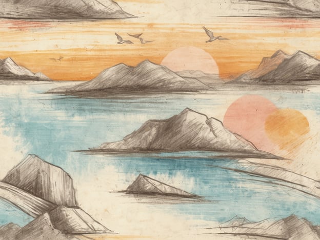Auf dem Bild sind wunderschöne Landschaften mit Bergen und einem ruhigen Gewässer zu sehen, durchzogen von sanften Farben, die an einen Sonnenuntergang erinnern. Diese harmonische Szenerie spiegelt die Ruhe und Entspannung wider, die man in Cala Pi erleben kann.Cala Pi ist bekannt für seine idyllische Umgebung, die sowohl zum Entspannen als auch zum Wellness einlädt. Die malerischen Landschaften sind ideal, um dem Alltagsstress zu entfliehen und neue Energie zu tanken. Die Kombination aus Natur, ruhigem Ambiente und Wellnessangeboten macht Cala Pi zu einem perfekten Ort für Erholungssuchende.