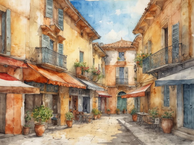 Auf dem Bild ist eine malerische alte Straße zu sehen, die mit schönen, bunten Gebäuden gesäumt ist. Diese Art von Szenerie erinnert stark an die Altstadt von Palma, wo enge Gassen und historische Architektur das Stadtbild prägen.Besonders hervorzuheben in Palma sind kulturelle Highlights wie die beeindruckende Kathedrale La Seu, die mit ihrer gotischen Bauweise visitors anspricht. Die Fußgängerzone rund um den Boulevard Es Born und die vielen charmanten Cafés und Restaurants laden zum Verweilen ein. Auch das historische Viertel "La Lonja" ist ein beliebter Ort für Kunst und Gastronomie, ähnlich wie die Szenen, die auf dem Bild dargestellt sind.