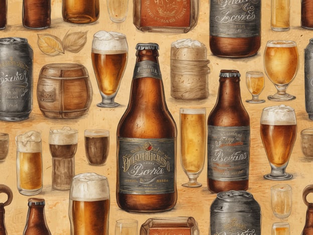 Auf dem Bild sind verschiedene Bierflaschen und Gläser dargestellt, die an eine bunte Auswahl belgischer Biere erinnern. Belgisches Bier ist bekannt für seine Vielfalt und die verschiedenen Braustile.Einzug von verschiedenen Biersorten könnte Folgendes umfassen:1. **Trappistenbier**: Gebraut in Trappistenklöstern, bekannt für seinen komplexen Geschmack und seine besondere Brautradition. Zum Beispiel das **Westmalle Dubbel**, das eine malzige Süße und fruchtige Aromen aufweist.2. **Saison**: Eine erfrischende, oft leicht fruchtige Biervariante, die traditionell in der Wallonie gebraut wird. **Saison Dupont** ist ein hervorragendes Beispiel dafür, mit würzigen und blumigen Noten.3. **Lambic**: Ein spontangärendes Bier, das oft mit Früchten wie Kirschen (Kriek) oder Himbeeren (Framboise) gebraut wird. **Cantillon Gueuze** ist berühmt für seinen sauren Charakter und komplexe Aromen.4. **Belgisches Blond**: Ein helles, oft etwas süßliches Bier, das in vielen belgischen Brauereien produziert wird, wie das **Leffe Blonde**, das für seine fruchtigen und würzigen Noten bekannt ist.5. **Dubbel und Tripel**: Diese starken Biere sind oft malzig mit Noten von dunkler Frucht. Ein Beispiel ist das **Westmalle Tripel**, das eine perfekte Balance zwischen Süße und Bitterkeit bietet.Die verschiedenen Glasarten zeigen, dass Bier in Belgien oft stilgerecht serviert wird, um die Aromen optimal zur Geltung zu bringen.