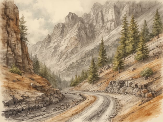 Auf dem Bild ist eine malerische Landschaft mit Bergen, einem gewundenen Weg und Bäumen zu sehen. Hier sind einige Tipps für eine gelungene Wandertour in solch einer Umgebung:1. **Vorbereitung**: Informiere dich über die Route, das Wetter und den Schwierigkeitsgrad. Eine gute Planung ist entscheidend.2. **Geeignete Ausrüstung**: Trage passende Wanderschuhe und wetterfeste Kleidung. Vergiss nicht, einen Rucksack mit Wasser, Snacks und einer Karte einzupacken.3. **Sicherheitsvorkehrungen**: Wandere in Gruppen oder informiere jemanden über deine Pläne. Notfallnummern und eine Erste-Hilfe-Ausrüstung solltest du immer dabei haben.4. **Natur respektieren**: Halte dich an die Wanderregeln und hinterlasse keinen Müll. Bewahre die Natur in ihrer ursprünglichen Form.5. **Pausen einplanen**: Nimm dir Zeit, um die Aussicht zu genießen und dich auszuruhen. Das erhöht den Genuss der Wanderung.Viel Spaß beim Wandern!