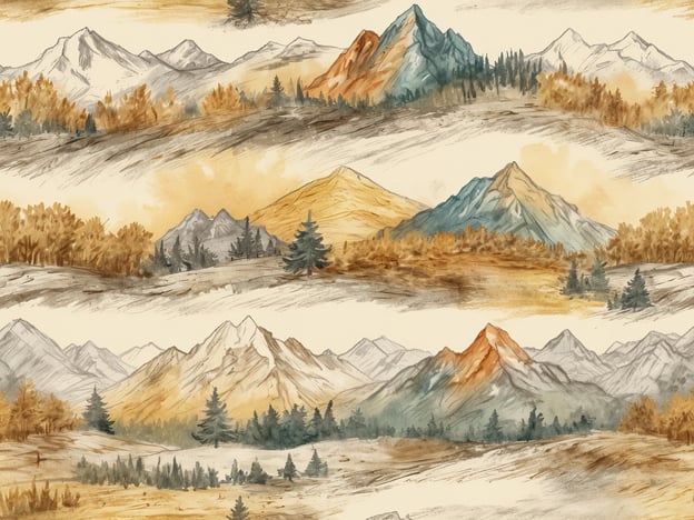 Auf dem Bild sind eine Reihe von Berglandschaften mit verschiedenen Höhenzügen und Vegetationstypen dargestellt. Die Farbpalette ist warm und erdtonig, mit Bäumen im Vordergrund und schneebedeckten Gipfeln im Hintergrund.Im Vergleich dazu ist das Klima auf den Kanaren im März mild und angenehm. Die Temperaturen liegen typischerweise zwischen 18 und 22 Grad Celsius, was die Kanaren zu einem beliebten Reiseziel in diesem Monat macht. Es gibt häufig sonnige Tage und wenig Niederschlag, ideal für Outdoor-Aktivitäten und Erkundungen der schönen Landschaften.