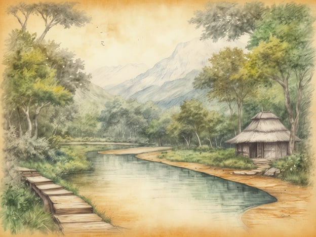 Auf dem Bild ist eine malerische Landschaft zu sehen, die von einem ruhigen Fluss, üppigen Bäumen und einem kleinen, typischen Häuschen geprägt ist. Diese Szenerie könnte in einem Naturschutzgebiet angesiedelt sein.Naturschutzgebiete sind wichtige Rückzugsorte für Flora und Fauna und dienen dem Erhalt der Biodiversität. Sie schützen nicht nur gefährdete Arten, sondern auch die natürlichen Lebensräume, in denen diese Arten gedeihen. Zudem bieten solche Gebiete Raum für Forschung, Bildung und nachhaltige Erholung der Menschen.Die dargestellte Landschaft könnte ideal für Wanderungen oder naturbezogene Aktivitäten sein, die das Bewusstsein für Naturschutz und Umweltschutz stärken. Solche Gebiete sind essenziell, um die Schönheit und Gesundheit unserer natürlichen Umgebung zu bewahren.