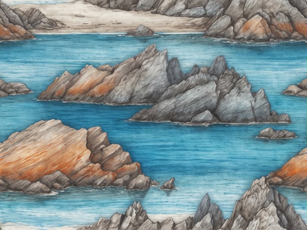 Auf dem Bild sind vereinzelte Felsen und ein türkisfarbenes Wasser zu sehen, das eine natürliche Küstenlandschaft darstellen könnte. Diese Art von Umgebung erinnert an einige der besten Schnorchelspots auf Fuerteventura, wie beispielsweise:1. **Los Lobos** – Eine kleine, unbewohnte Insel, die mit ihrer klaren Sicht und bunten Fischen ideal zum Schnorcheln ist.2. **Playa de Sotavento** – Bekannt für seine flachen Gewässer und die reiche Unterwasserwelt.3. **Ajuy** – Hier gibt es viele Felsformationen und Höhlen, die Schnorchler erkunden können.Diese Orte bieten fantastische Möglichkeiten, die Unterwasserwelt zu erleben, ähnlich wie die Landschaft auf dem Bild.