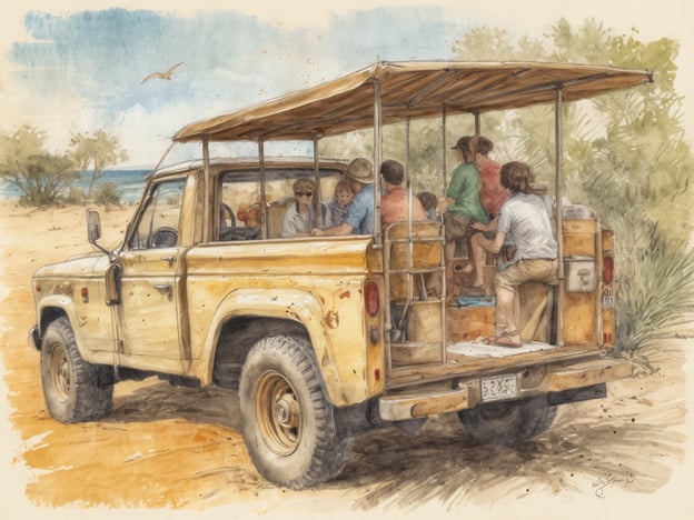 Auf dem Bild ist ein gelbes Geländefahrzeug zu sehen, das eine Gruppe von Personen transportiert, die auf einem Ausblick in der Natur sitzt. Diese Art von Abenteuern oder Touren ist eine der besten Aktivitäten für Familien in Südafrika.
Familien können in Südafrika spannende Safaris unternehmen, um die vielfältige Tierwelt in den Nationalparks zu beobachten, wie den Kruger-Nationalpark. Auch Strandbesuche in Regionen wie den Garden Route oder Kapstadt bieten viel Spaß. Aktivitäten wie Wanderungen, Bootsfahrten oder Besuche in historischen Stätten sind ebenfalls ideal für Familienausflüge.