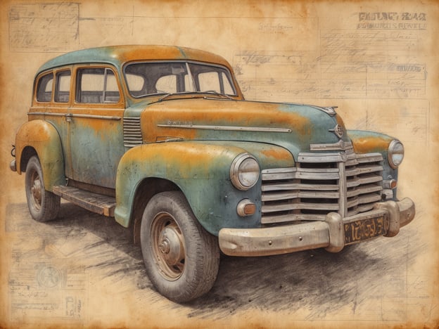 Auf dem Bild ist ein klassisches, vintage Auto zu sehen, das eine rostige, grün-orangefarbene Lackierung hat. Es hat eine nostalgische Ausstrahlung und scheint in einem guten, aber gebrauchten Zustand zu sein.Wie beantragst Du einen Internationalen Führerschein für Südafrika? Zunächst musst Du deinen Wohnsitz in Deutschland haben und einen gültigen Führerschein besitzen. Dann kannst Du dich an die zuständige Fahrerlaubnisbehörde wenden, um den internationalen Führerschein zu beantragen. Du benötigst in der Regel ein Antragformular, ein Passfoto und eine Kopie deines deutschen Führerscheins. Die Bearbeitungszeit variiert, aber du solltest den Antrag mindestens einige Wochen vor deiner Reise stellen.