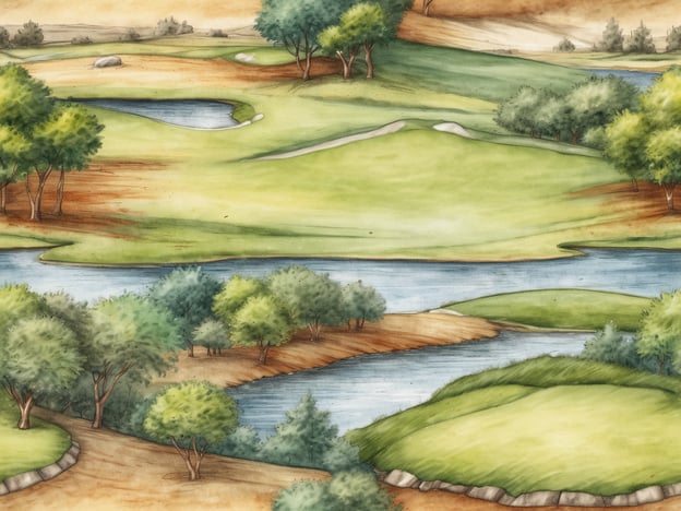 Auf dem Bild ist eine malerische Golfplatzlandschaft zu sehen, die mit sanften Hügeln, Bäumen und Gewässern gestaltet ist. Diese Szenerie erinnert an die Besonderheiten des Golfens in Südafrika, wo viele Golfplätze atemberaubende Ausblicke auf die natürliche Umgebung bieten.
Südafrika ist bekannt für seine vielfältigen Golfplätze, die oft in beeindruckender Landschaft liegen, wie zum Beispiel in den Weinregionen oder nahe der Küste. Die Kombination aus welligen Fairways, Wasserhindernissen und gepflegten Grünflächen macht das Golfen hier zu einem besonderen Erlebnis. Außerdem geben das milde Klima und die abwechslungsreiche Flora und Fauna den Golfern die Möglichkeit, das Spiel ganzjährig zu genießen.