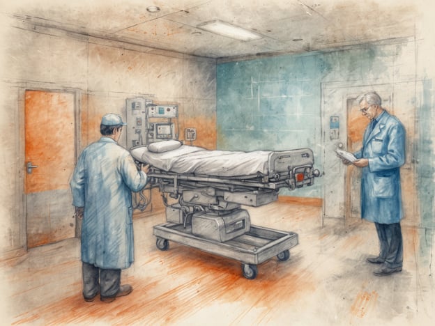 Auf dem Bild ist ein Krankenhauszimmer zu sehen, in dem ein Arzt und ein Pfleger zu sehen sind. Ein Bett ist vorbereitet, und der Arzt schaut sich einige Unterlagen an.**Was tun im Fall einer Malaria-Erkrankung im Krüger Nationalpark?**1. **Symptome erkennen**: Achte auf Fieber, Schüttelfrost, Kopfschmerzen, Muskelschmerzen und Müdigkeit.2. **Ärztliche Hilfe suchen**: Bei Verdacht auf Malaria schnellstmöglich einen Arzt oder eine medizinische Einrichtung aufsuchen.3. **Medikamenteneinnahme**: Falls Malaria diagnostiziert wird, ist eine sofortige Behandlung mit Antimalariamitteln erforderlich.4. **Vorbeugung**: In Zukunft Mückenstiche durch Insektenschutzmittel, lange Kleidung und Moskitonetze vermeiden.