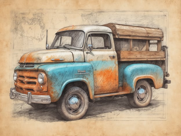 Auf dem Bild ist ein klassischer, vintage Pickup-Truck zu sehen, der eine interessante Farbgebung hat, mit blau und orange schattierten Tönen. Der Truck wirkt alt und hat eine rustikale Holzverladung.
Ein internationaler Führerschein wird benötigt, um in vielen Ländern legal fahren zu können. Er dient als zusätzliche Identifikation und Übersetzung der nationalen Fahrerlaubnis, so dass Verkehrsbeamte in anderen Ländern die Berechtigung zum Fahren erkennen können. Außerdem kann er nützlich sein, um Mietfahrzeuge zu buchen oder sich in Fällen von Verkehrskontrollen einfacher auszuweisen.