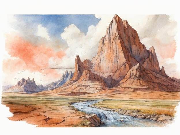 Auf dem Bild ist eine beeindruckende Landschaft mit hohen, roten Felsen und einem ruhig fließenden Wasserlauf zu sehen. Die Szene wird von einem klaren blauen Himmel und leicht bewölkten Bereichen begleitet, die dem Bild eine friedliche Atmosphäre verleihen.
### Tipps für den perfekten Besuch einer solchen Landschaft:
1. **Beste Reisezeit**: Überprüfe die Wetterbedingungen im Voraus und plane deinen Besuch während der besten Jahreszeiten für angenehme Temperaturen und klare Sicht.
2. **Ausreichend Wasser und Snacks mitnehmen**: Halte dich während deiner Erkundung gut hydriert und bringe energiereiche Snacks mit.
3. **Geeignetes Schuhwerk tragen**: Wähle bequemes und festes Schuhwerk, um auf unebenem Gelände sicher zu gehen.
4. **Dokumentiere deinen Besuch**: Nimm eine Kamera oder ein Skizzenbuch mit, um die Schönheit der Natur festzuhalten.
5. **Respektiere die Natur**: Achte darauf, keinen Müll zu hinterlassen und die lokale Flora und Fauna zu schützen.
6. **Sicherheit geht vor**: Informiere dich über die Wanderwege und halte dich an markierte Routen.
Durch die Beachtung dieser Tipps kannst du deinen Besuch in der Natur noch mehr genießen!