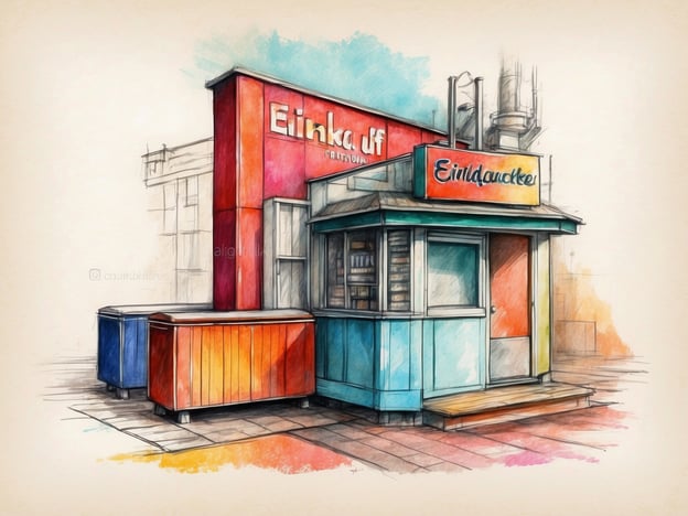 Auf dem Bild ist eine farbenfrohe Imbissbude oder Verkaufsstand zu sehen. Diese Art von Ständen erinnert an die lebendigen und abwechslungsreichen Angebote in Freizeitparks wie Europark, wo Besucher kulinarische Genüsse und Erfrischungen genießen können.Die Geschichte des Europark zeigt, wie solche Orte durch die Bereitstellung von verschiedensten Speisen und Getränken eine einladende Atmosphäre schaffen. Hier können Gäste nach Fahrgeschäften und Aktivitäten entspannen und sich stärken, was das Gesamtvergnügen im Park erhöht. Solche Stände sind oft mit leuchtenden Farben gestaltet, um die Aufmerksamkeit der Besucher zu gewinnen und ein einladendes Ambiente zu schaffen.