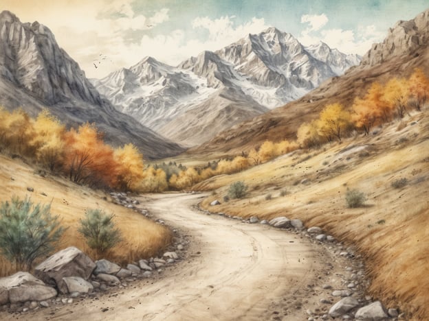 Auf dem Bild ist eine malerische Landschaft mit einer geschwungenen, unbefestigten Straße zu sehen, die sich durch eine hügelige Umgebung mit Bergen dahinter schlängelt. Die Vegetation umfasst einige Herbstbäume mit bunten Blättern, umgeben von Gras und Steinen.In Südafrika sind unbefestigte Straßen oft in ländlichen Gebieten zu finden, und sie können verschiedene Besonderheiten aufweisen, wie z. B.:1. **Wildtiere**: Oft kommt es vor, dass beim Fahren auf diesen Straßen Tiere, wie Kühe oder Schafe, überqueren.2. **Schotterpisten**: Viele ländliche Routen bestehen aus Schotter, was besondere Vorsicht erfordert, besonders bei Regen.3. **Landschaft**: Die Straßen bieten oft atemberaubende Ausblicke auf die umliegende Natur, ähnlich wie auf dem Bild.4. **Traditionelle Gemeinden**: Manchmal fährt man durch kleine Dörfer oder Gemeinschaften, die einen Einblick in die lokale Kultur und Traditionen geben.Diese Aspekte machen das Fahren in diesen Regionen besonders und oft auch unvorhersehbar.