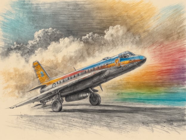Auf dem Bild ist ein bunt gestaltetes Flugzeug zu sehen, das gerade abhebt oder auf der Landebahn rollt. Die Verwendung lebendiger Farben und der dynamische Winkel erzeugen ein Gefühl von Bewegung und Freiheit.In Bezug auf Wellness und Aktivitäten könnte man sagen, dass Reisen mit dem Flugzeug oft mit dem Wunsch nach Erholung und Abenteuer verbunden ist. Das Fliegen kann den Zugang zu neuen Orten ermöglichen, wo man entspannen, die Natur genießen oder neue Kulturen kennenlernen kann. Solche Erlebnisse fördern das Wohlbefinden und erweitern den Horizont.